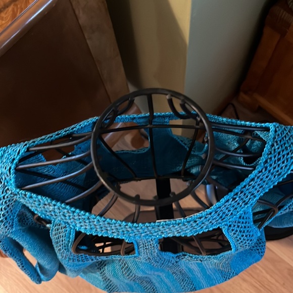 Beautiful teal with black sweater cold shoulder beautifully made. - Picture 3 of 6